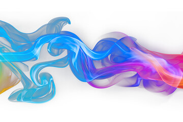 Wall Mural - abstract blue pink wave gradient transparent texture. generative ai