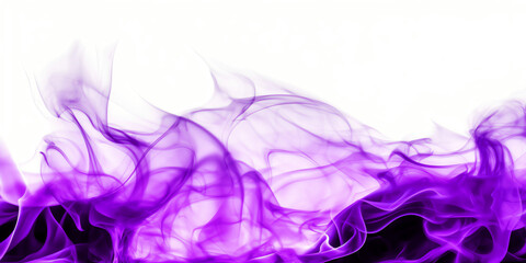 Wall Mural - abstract purple smoke flames transparent texture - generative ai