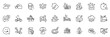 © blankstock - Icons pack as Favorite app, Timer and Cleaning line icons for app include Cutting board, Love mail, Palette outline thin icon web set. Buildings, Sleep, Work home pictogram. Certificate. Vector