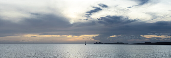 Bonaire at sunset after storm