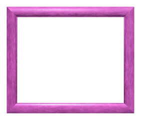 Wall Mural - Pink wooden frame isolated on the white background