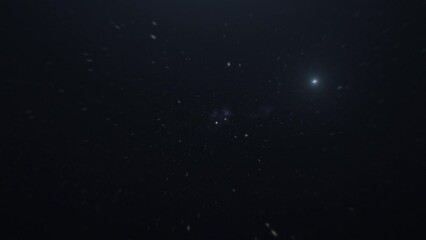 Wall Mural - POV flying Through Space, Starry Sky, Spinning, Realistic CGI, Outer space Travel, Glowing Stars, Motion Blur, CInematic Animation 