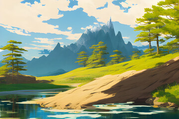 Beautiful Landscape by AI Generator