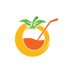 Wall Mural - Orange fruit logo Vector illustration template design