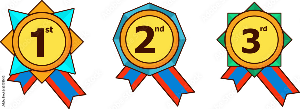 1st 2nd 3rd medal first place second third award winner badge guarantee ...
