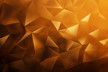  Abstract gold polygon background, low poly, texture design pattern.
