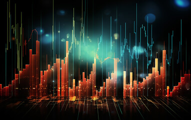 Wall Mural - Finance chart stock background