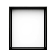 Wall Mural - Minimalist Black Frame. Transparent Inside and Background 1