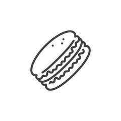 Wall Mural - Macarons cake line icon