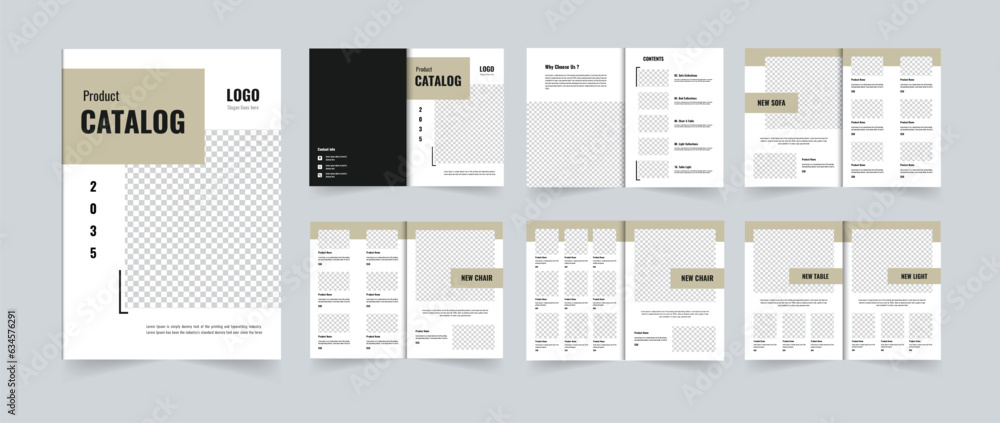 New Product catalog template design or Furniture catalog layout print ...
