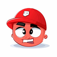 Confused Red Boy Face Clip Art