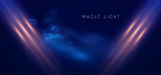 Wall Mural - Empty scene with magic light. Spotlight effect. Product display.