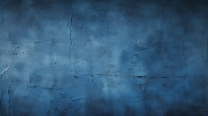 Poster - Generative AI : Empty old dark blue cement wall texture backgrounds