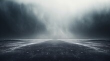 Generative AI : Creative Blurry Outdoor Asphalt Background With Mist