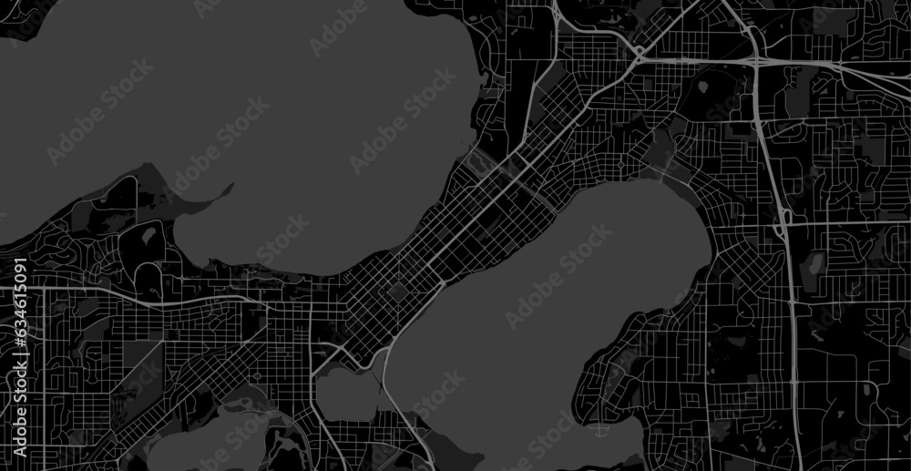 Vector de Stock Background Madison map, Wisconsin, black city poster ...