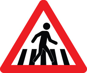 road crossing sign vector