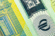 Close-up of the one hundred euro banknote of the European Union