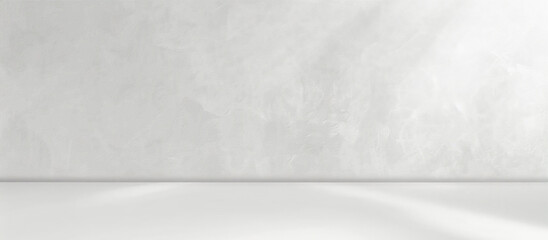 Wall Mural - Minimal abstract background for product presentation. Llight on gray  plaster wall.