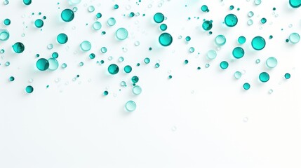 Wall Mural - Aquamarine Spots on White Background