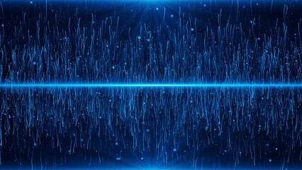 Wall Mural - 4k abstract digital circles of particles noise. futuristic circular sound wave. big data visualizati