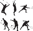 © PapaGray - Badminton Silhouette Vector Pack