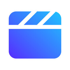 Poster - clapperboard gradient fill icon