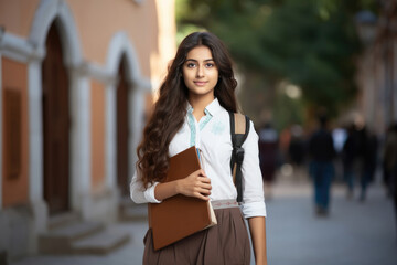 pretty indian college girl at the University