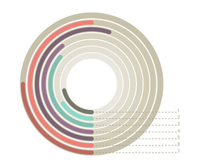 Wall Mural - radial bar infographic chart design. visual data presentation. color flat chart diagram vector icon 