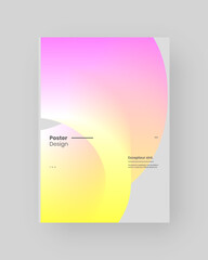 Abstract Posters Design. Vertical A4 format. Modern placard. Strict and discreet brochure. Colorful 3d form composition