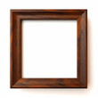 © NAVIN - Dark Brown photo frame on white isolated background - ai generative
