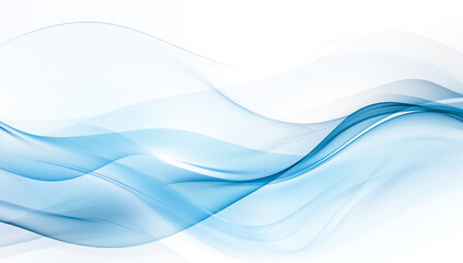 Wall Mural - smooth clean blue abstract background, with curved lines and shapes