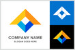 Geometric Arrow Box Business Company Stock Vector Logo Design Template	