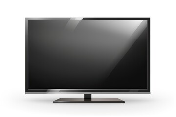 Wall Mural - Isolated Big LED TV on White Background. Blank Screen Design for Television, LCD and Monitor. Generative AI