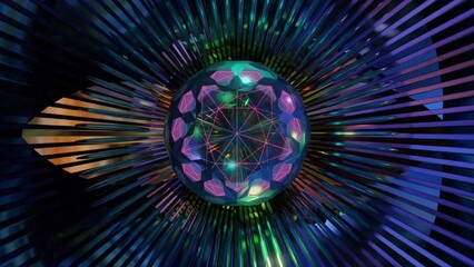 Wall Mural - abstract background 3d animation shiny futuristic composition made of geometric elements transforms 
