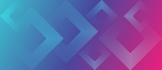 Wall Mural - geometric shapes blue gradient abstract color background illustration with copy space can be use for