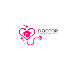 home doctor logo Design Template Vector icon