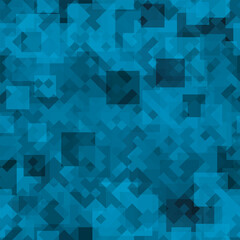 Canvas Print - Quad seamless pattern. Repeated denim overlap hexagon motif texture print