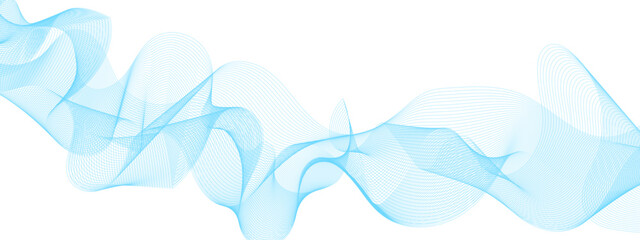 Wall Mural - Blue wave lines background. Abstract blue wave lines pattern for banner, wallpaper background.	