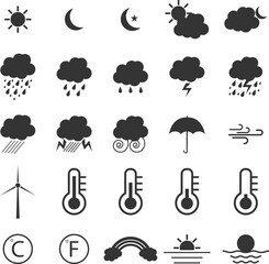 weather icons set vector, eps 10