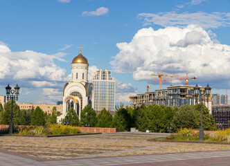 Shot of the dome of the orthodox church. Religion