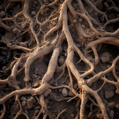 Sticker - roots in the sand in vineyard 