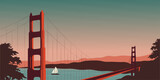 Fototapeta  - San Francisco background card website lending page.