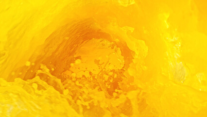 Poster - Splashing orange juice creating twister shape.