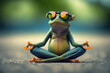 Ein Frosch macht Yoga
