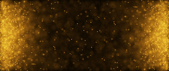 Wall Mural - gold particles abstract background with shining golden floor particle stars dust.beautiful futuristi