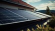 solar panels at roof top at a vacation house