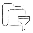 Hand drawn Folder Filter illustration icon