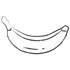 Wall Mural - Hand drawn Open Banana illustration icon