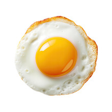 a fried egg, sunnyside up in a Food- themed, photorealistic illustration in a PNG, cutout, and isolated. generative AI