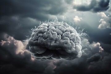 An image of a cloudy brain. Generative AI
